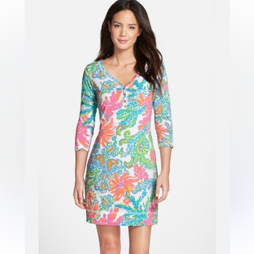 • LILLY PULITZER • Women’s PALMETTO Mini DRESS 
RESORT WHITE CASA MARINA